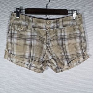 OTB tan and brown plaid shorts size 5/6